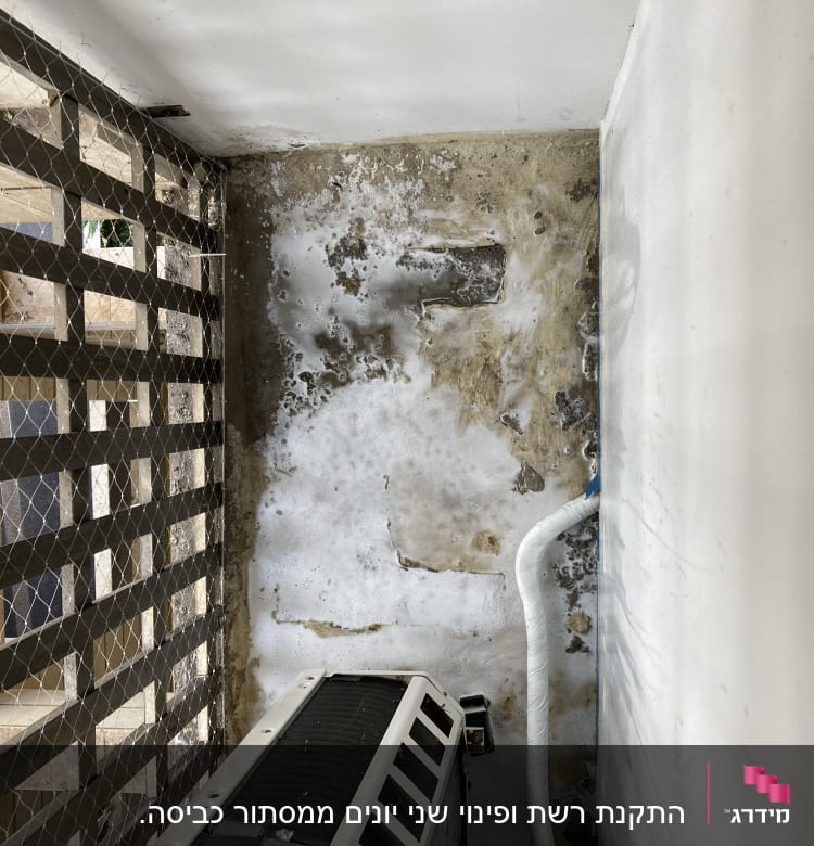 רשת מתכת למניעת כניסת יונים במרפסת